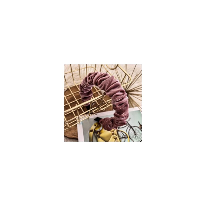 Diadema velvet scrunchie rosa quemado