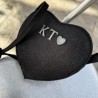 Flat Heart Bag Black