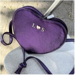 Flat Heart Bag Purple