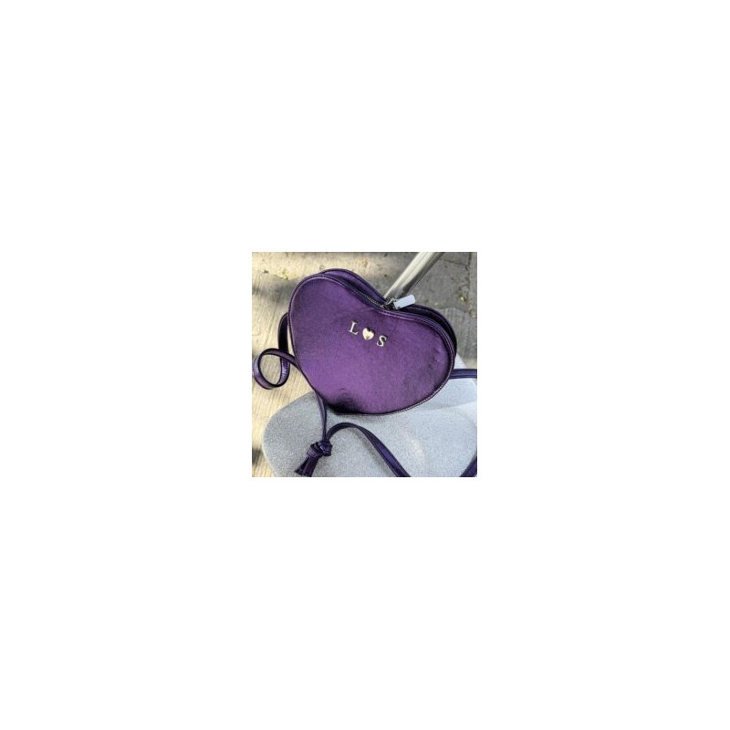 Flat Heart Bag Purple