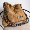 Hera Bag Cadena Negra Color Denim Caramel