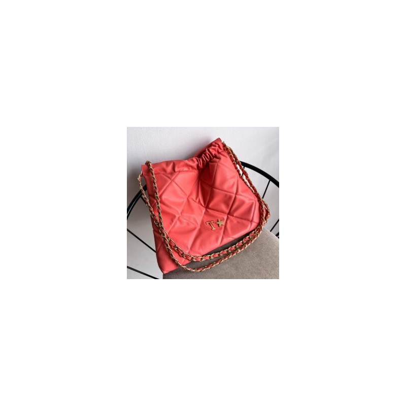 Hera Bag Cadena Oro Color Coral