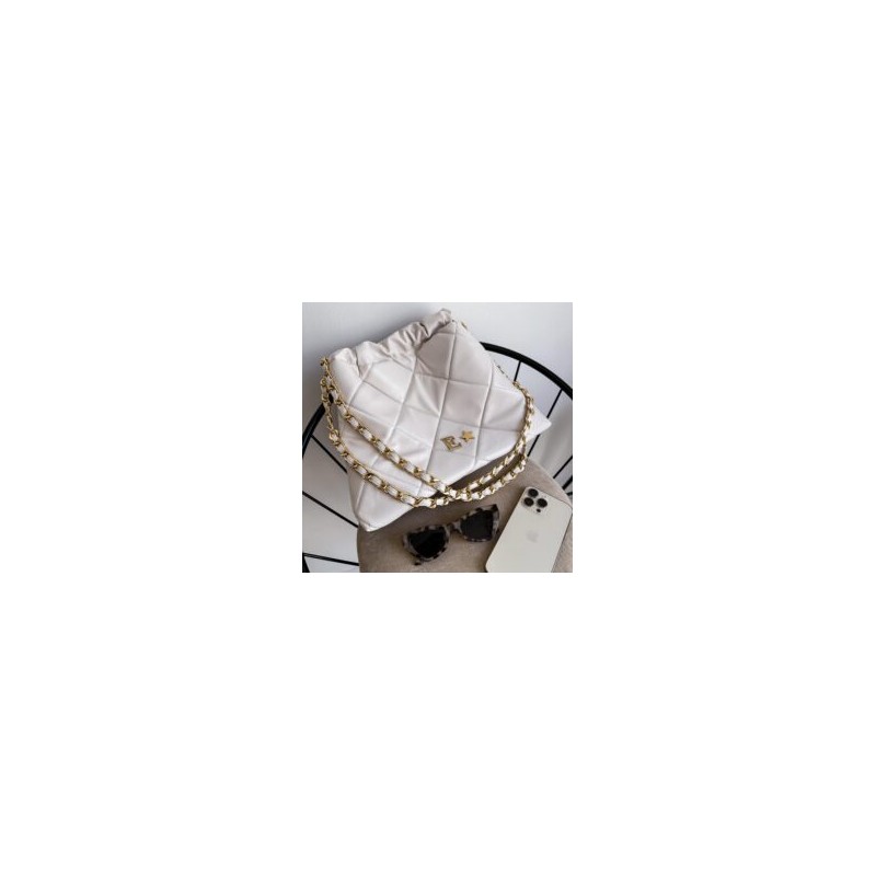 Hera Bag Cadena Oro Color Latte