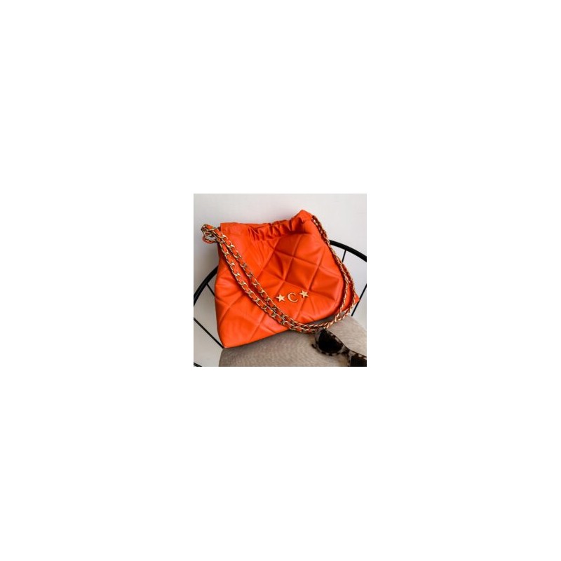 Hera Bag Cadena Oro Color Orange