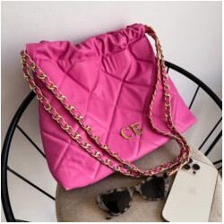 Hera Bag Cadena Oro Color Rosa Pop