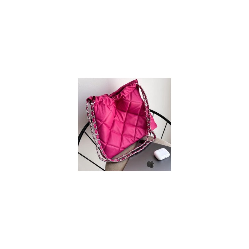 Hera Bag Cadena Plata Color Fucsia