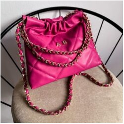 Hera Bag Mini Cadena Oro Color Fucsia