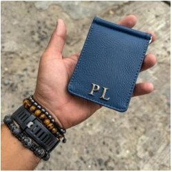 Money Clip Wallet Man Indigo