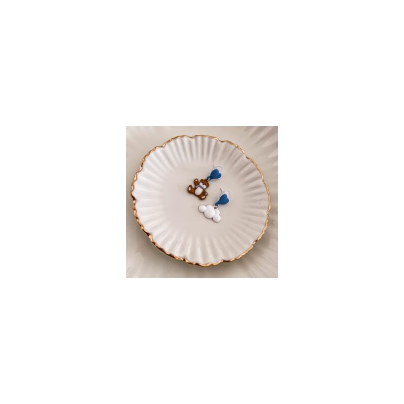 Aretes oso azul + nube