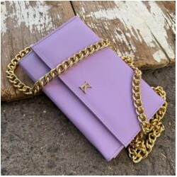 Aura Clutch – Bag Lavanda Cadena Chunky Oro