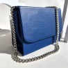 Bolso GAIA (CADENA CHUNKY PLATA) Cobalto