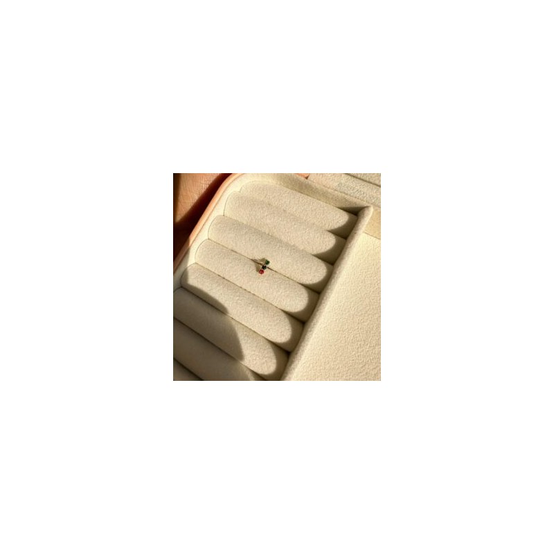 Broquel Barra con Zirconias Multi Oro 10K