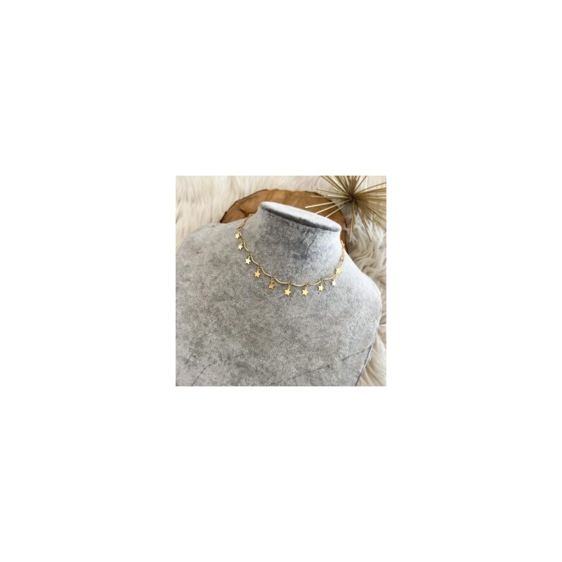 Choker de estrellas colgantes