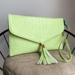 Clutch Bag color Croco Limoncello