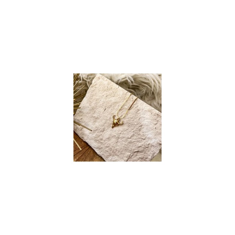 Collar bull cardano Chapa de Oro 18K