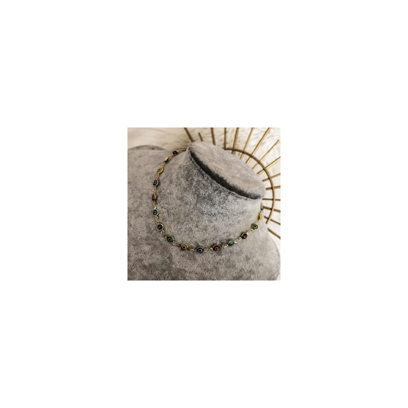 Collar de ojos colores chocker